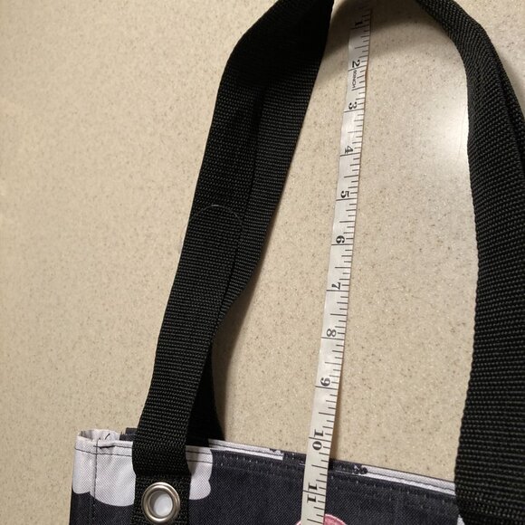 Thirty-One Zip Top Tall Tote Poppy Black & White Retired Bag - Picture 14 of 16